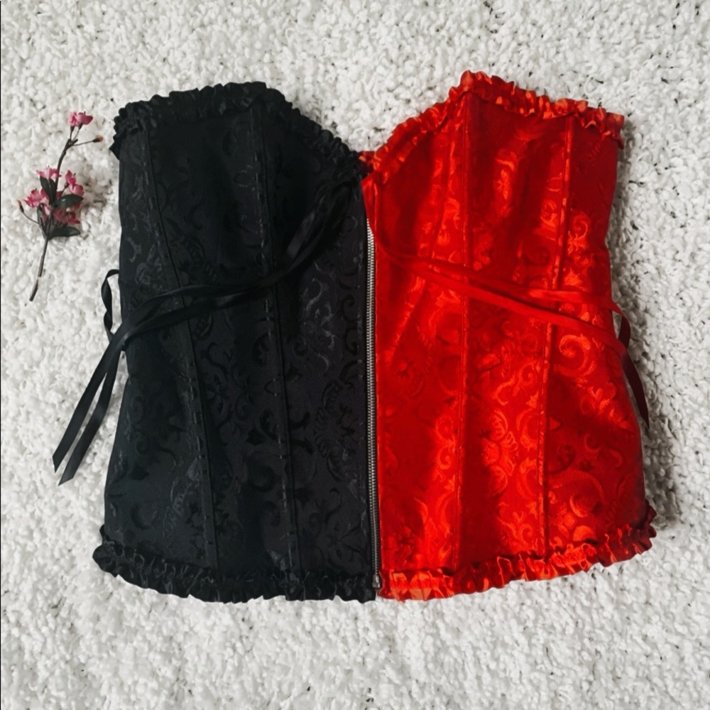 Half and half color gorgeous corset